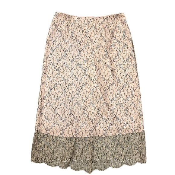 Vince Blush Lace Skirt Size 14 - Picture 3 of 10
